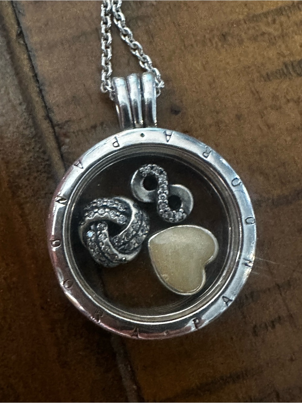 Pandora Love Locket Floating Locket Necklace- RETIRED CHARMS